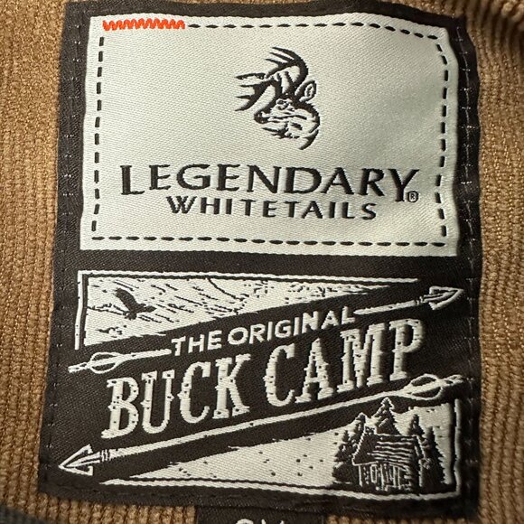 Legendary Whitetails Buck Camp Flannel Shirt S Plaid 100% Cotton Green & Red - Picture 2 of 8